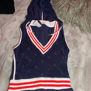 Champion romper with hoodie